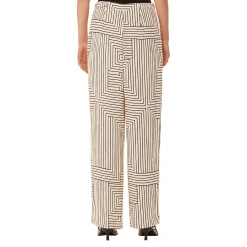 Angled Stripe Straight-Leg Trousers Women Trousers & Shorts