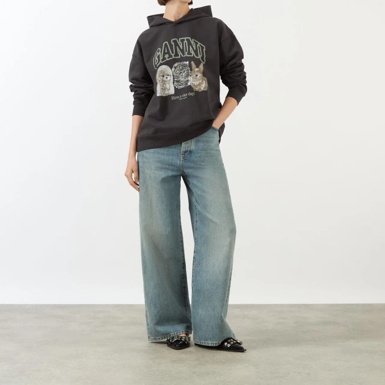 Hot Animal Print Logo Hoodie Women Sweatshirts & Hoodies