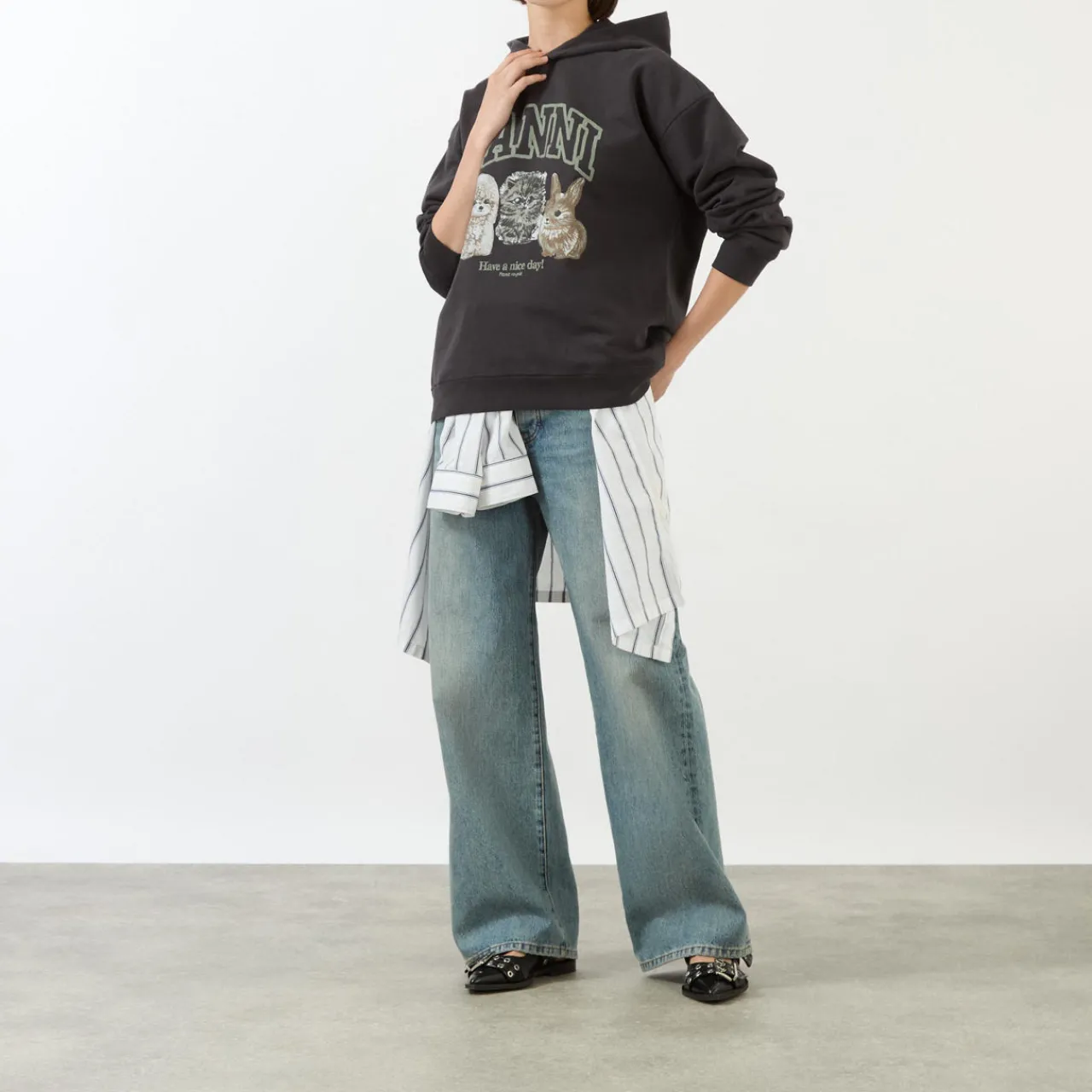 Hot Animal Print Logo Hoodie Women Sweatshirts & Hoodies