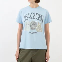 Outlet Animal Print Logo T-Shirt Women Tops