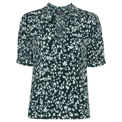 Discount Animal Print Tie-Front Blouse Women Tops