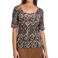 New Animal Ribbed Top Women Tops