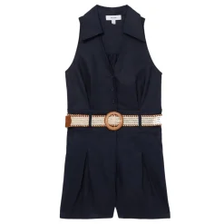 New Anjie Belted Linen Playsuit Women Jumpsuits