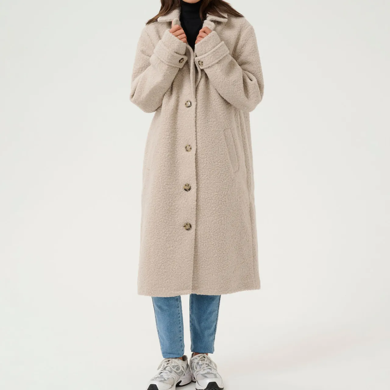 New Anne Single-Breasted Teddy Coat Women Coats & Jackets