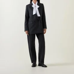 Discount Antonia Pinstripe Double Breasted Blazer Women Coats & Jackets