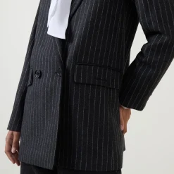Discount Antonia Pinstripe Double Breasted Blazer Women Coats & Jackets