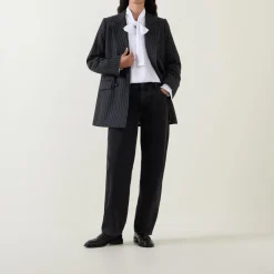 Discount Antonia Pinstripe Double Breasted Blazer Women Coats & Jackets