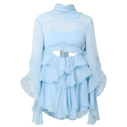 Sale Anyssa Ruffle Mini Dress Women Dresses