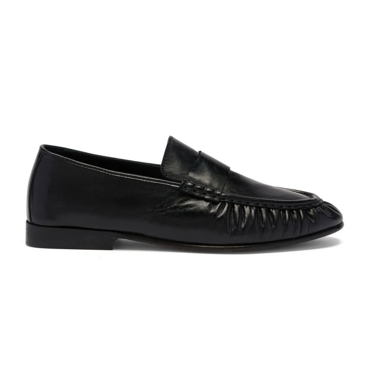 Apley Ruched Leather Loafers Women Loafers