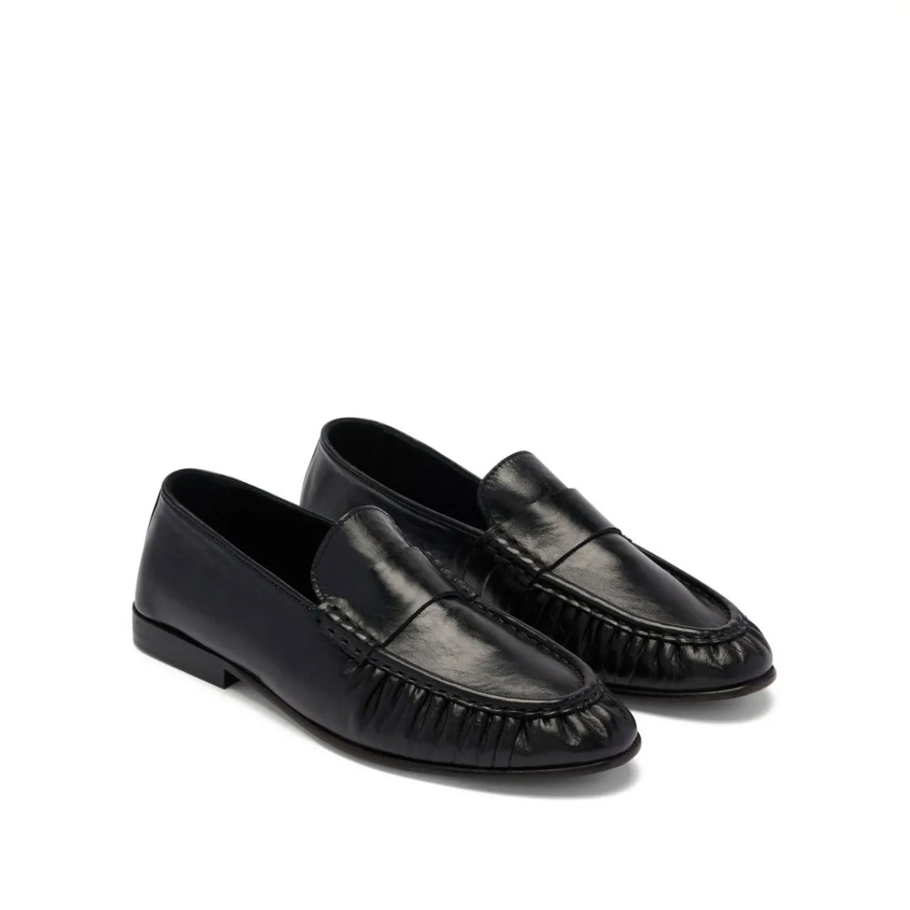 Apley Ruched Leather Loafers Women Loafers