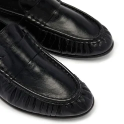 Apley Ruched Leather Loafers Women Loafers