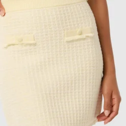 Best Aria Boucle Knitted Skirt Women Skirts