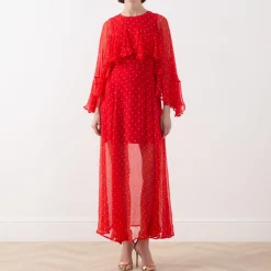New Aria Ruffle Polka Dot Dress Women Dresses|Mother Of The Bride