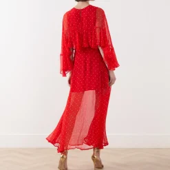New Aria Ruffle Polka Dot Dress Women Dresses|Mother Of The Bride