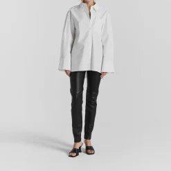 Sale Arleen High-Rise Faux Leather Trousers Women Trousers & Shorts