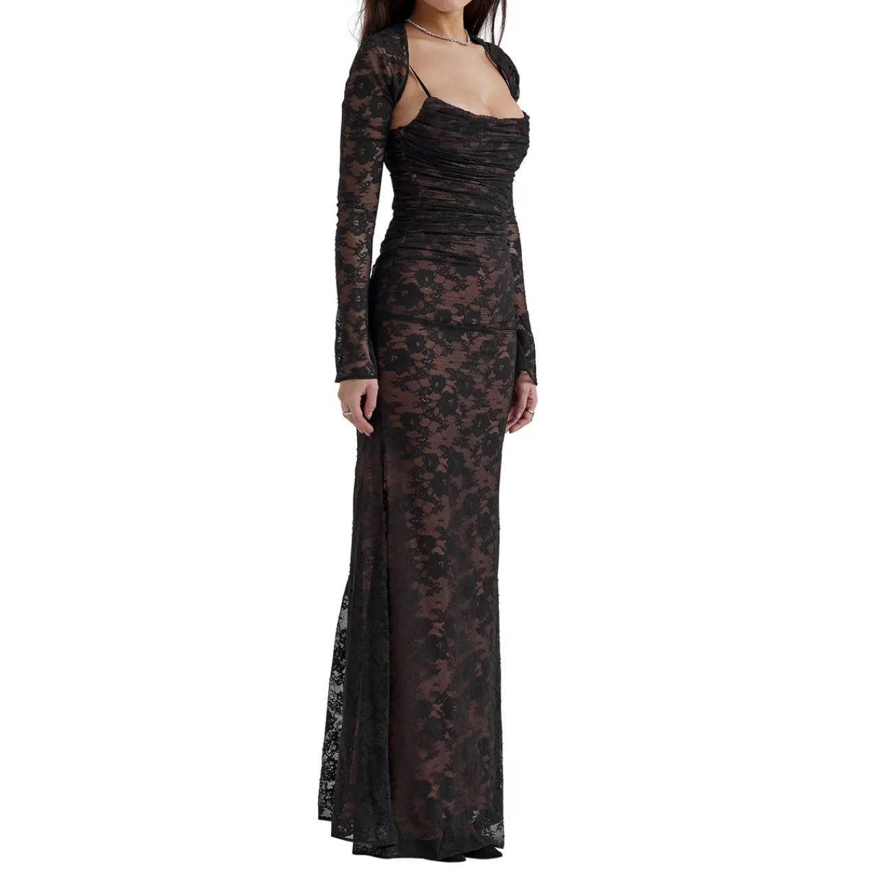Online Artemis Lace Shrug Gown Women Dresses