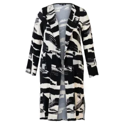 Sale Artistic Brush Strokes Plissé Cardigan Women Sweaters & Cardigans