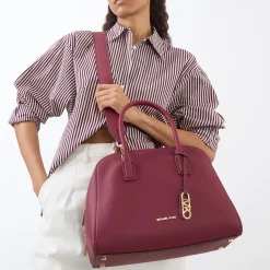 Sale Ashton Medium Pebbled Leather Satchel Women Crossbody Bags|Top Handle Bags