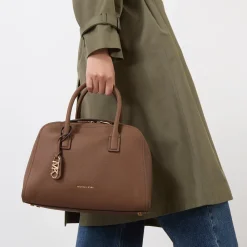 Ashton Medium Pebbled Leather Satchel Women Crossbody Bags