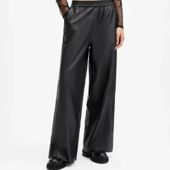 Best Aspen Faux-Leather Wide-Leg Trousers Women Trousers & Shorts