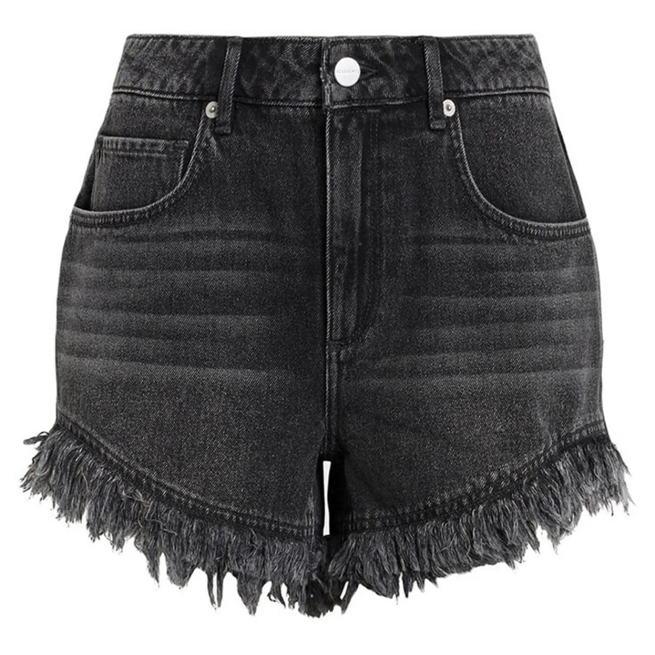 Astrid High-Rise Frayed Denim Shorts Women Trousers & Shorts