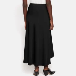 Asymmetric Satin Skirt Women Skirts