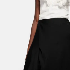 Asymmetric Satin Skirt Women Skirts