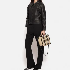 Sale Athena Mini Striped Woven Tote Bag Women Tote Bags