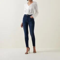 Clearance Aubrey High-Rise Slim Illusion Skinny Jeans Women Denim