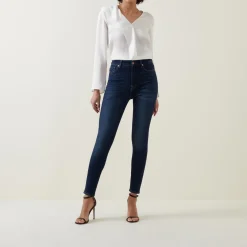 Clearance Aubrey High-Rise Slim Illusion Skinny Jeans Women Denim