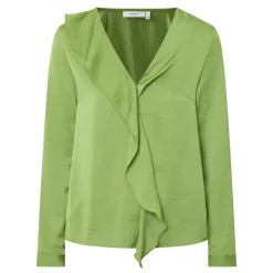 Online Audai Asymmetric Ruffle Blouse Women Tops