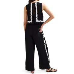 Best Audrey Scallop Detail Jumpsuit Women Jumpsuits