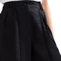 Outlet Ayse Wide Leg Linen Trousers Women Trousers & Shorts