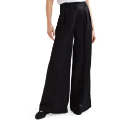 Outlet Ayse Wide Leg Linen Trousers Women Trousers & Shorts