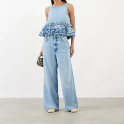 Sale Baggy Wide Leg Jeans Women Denim
