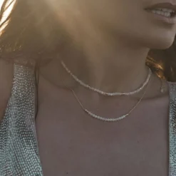 Clearance Bali Moonstone Beaded Necklace Women Necklaces