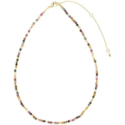 Bali Watermelon Tourmaline Beaded Necklace Women Necklaces