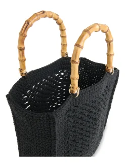 Clearance Bamboo Handle Crochet Bag Women Tote Bags