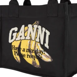Discount Banana Print Large Shopper Tote Bag Women Top Handle Bags|Tote Bags
