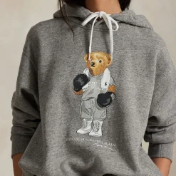 Sale Bear Boxing Gloves Drawstring Hoodie Women Sweatshirts & Hoodies