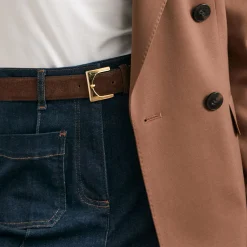 Discount Belinda Suede Square Buckle Belt Women Belts