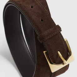 Discount Belinda Suede Square Buckle Belt Women Belts