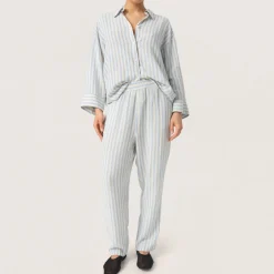 Sale Belira Striped Relaxed Fit Trousers Women Trousers & Shorts