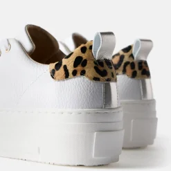 Clearance Belle Leopard Platform Trainers Women Trainers