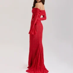 Sale Belle Off-The-Shoulder Lace Dress Women Dresses