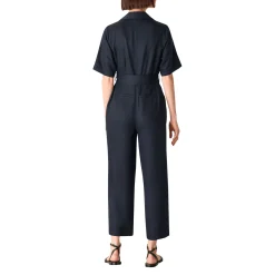 Hot Belted Cropped Jumpsuit Women Jumpsuits