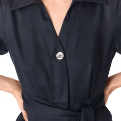 Hot Belted Cropped Jumpsuit Women Jumpsuits