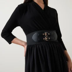 Hot Belted Flared Dress Women Dresses