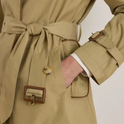 Discount Belted Trench Coat Women Coats & Jackets