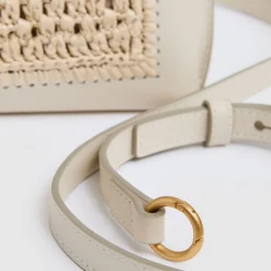 New Bernice Raffia Leather Crossbody Bag Women Crossbody Bags